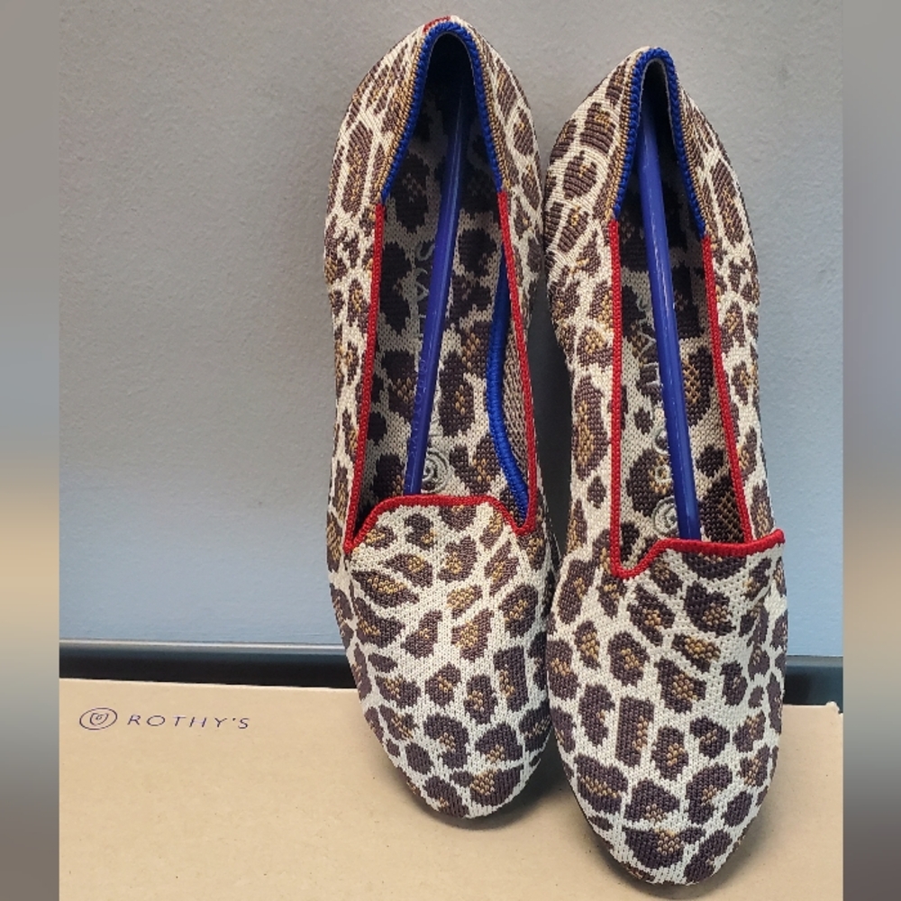 NEW Rothy's Leopard Print Loafer, Sz 6.5